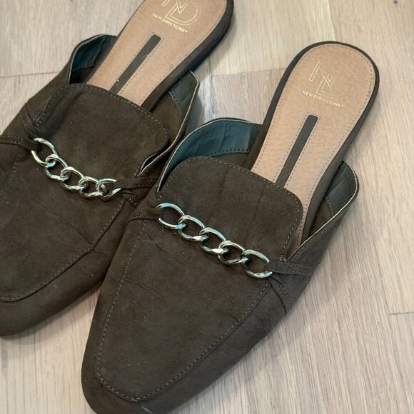 Olive Green Mules - Picture 3 of 6